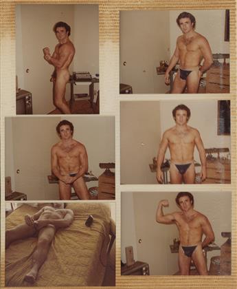 (HOMOEROTICA) Album containing approximately 430 photographs of hunky American rent boys, in mostly domestic settings, performing for